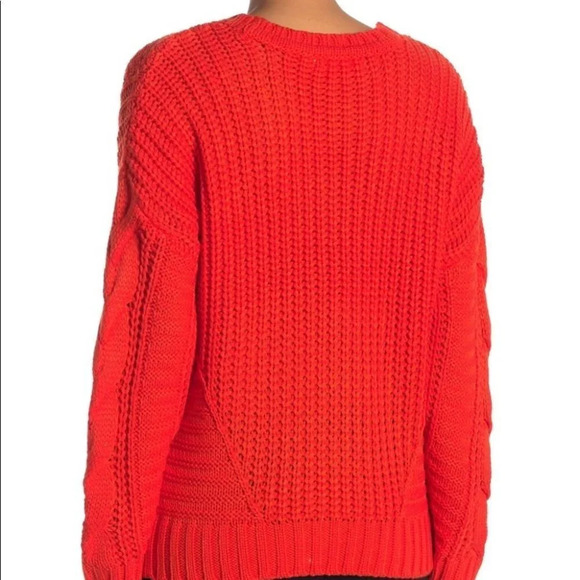 One A Nordstrom Mixed Knit Crew Neck Sweater M NWT - Picture 2 of 6